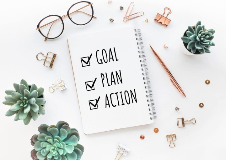 Checklist with Goal, Plan and Action